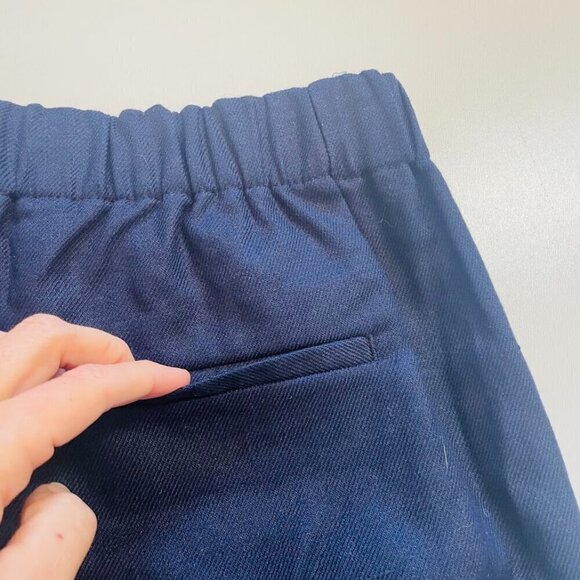 NWT J. Crew TALL LONG Stretch Linen Pant Trouser Navy Blue Classic Career Summer - Picture 8 of 14